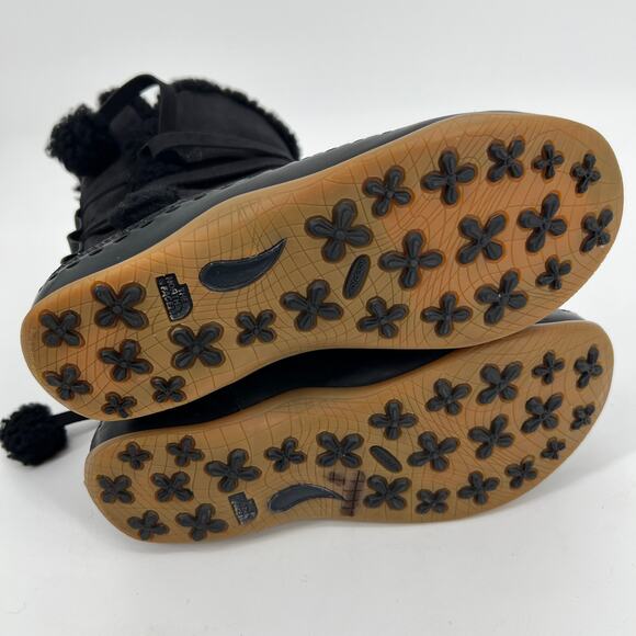 The North Face PrimaLoft 200 gram Fill Boots Womens 7 Black Suede Leather Sherpa - Picture 9 of 11